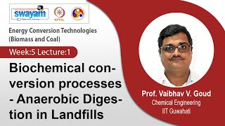 Lec 21 Biochemical conversion processes  Anaerobic Digestion in Landfills [upl. by Ayarahs715]