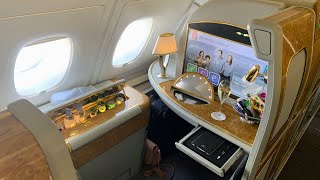 EMIRATES First class experience  A380 [upl. by Gnav]