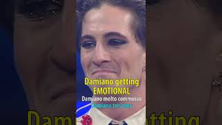 Måneskin  Damiano David contient ses larmes après linterprétation de quotCoralinequot Sanremo Festival [upl. by Adnylem]