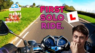 First Solo Motorcycle Ride After CBT  Full Commentary  Honda CB125F [upl. by Ancier]