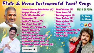 Flute amp Veena Mixing Instrumental Songs  ILAYARAJA  RAJHESH VAIDHYA  KJ VIJAY  POSITIVE ENERGY [upl. by Neladgam693]