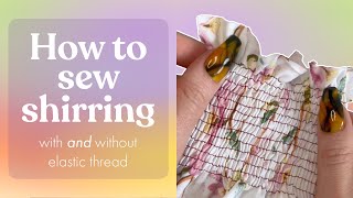 How to Gather Fabric  Shirring on a Brother Machine or Drop Down Bobbin with Elastic Thread [upl. by Yleek361]