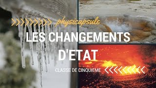 Les changements détat physiquechimie  5ème [upl. by Flin]