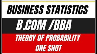 Business statistics probability one shot [upl. by Esorbma761]