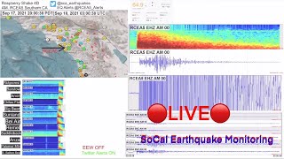 🔴LIVE🔴247 Southern California Seismograph  Earthquake Info  Raspberry Shake 4D RCEA5 [upl. by Owiat499]