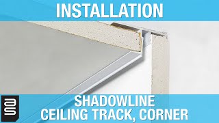 Shadowline Ceiling Track Corner  Installation  ASHangingcom [upl. by Ecertap159]