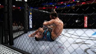 Alexander Volkanovski vs Brian Ortega  UFC 266 Featherweight Title Match Full Highlights  UFC 4 [upl. by Venu]