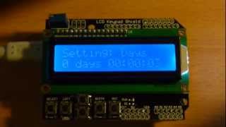 Arduino LCD Keypad Shield  Clock [upl. by Elik158]