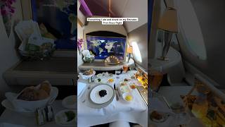 Emirates A380 First Class  Everything I ate and drank 🍾 [upl. by Gnahc]