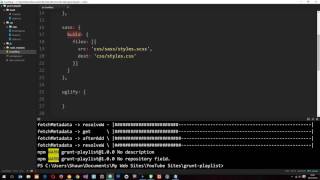 Grunt JS Tutorial 6  Uglifying JavaScript [upl. by Neellek863]