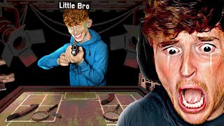 Buckshot Roulette VS Little Brother MULTIPLAYER [upl. by Aihsiek]