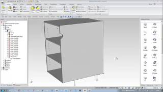 IronCAD woodLAB CAD  Cabinet without handles  English [upl. by Nadia569]