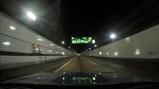 Driving in Japan  Tokyo Bay Aqualine Night  Kisarazu to Kawasaki  GOPro Hero4 4k [upl. by Mastic679]