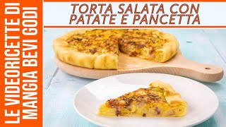 Torta salata con patate e pancetta RICETTA SENZA UOVA [upl. by Nahtad]