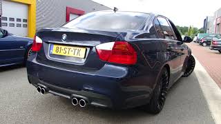 BMW E90 320i DUPLEX EXHAUST SOUND SPORTUITLAAT UITLAAT by www maxiperformance nl [upl. by Nevear]