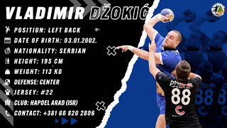 Vladimir Dzokic  Left Back  Hapoel Arad  Highlights  Handball  CV  202324 [upl. by Enirahtac243]