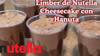 Limber de Nutella Cheesecake con Hanuta Súper cremosos [upl. by Auoz]