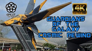 Guardians Cosmic Rewind Conga Full Ride in 4K  Walt Disney World Epcot  April 2024 [upl. by Leina321]