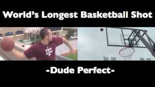 Worlds Longest Basketball Shot  Dude Perfect [upl. by Tammany177]