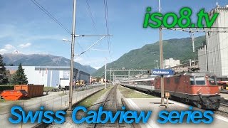 FHD60p CabView  SBB Re44 Switzerland Vol1 Climbing Gotthardpass [upl. by Airdnaz]