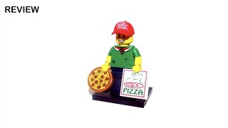 LEGO Collectable Minifigures Pizza Delivery Man Set 7100711 Silent Review [upl. by Tebasile]