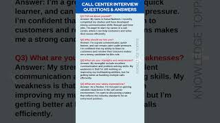 Call Center Interview Questions and Answers  Call Center Job Interview Questions and Answers [upl. by Eimot190]