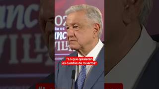 AMLO ironiza al contestar sobre las cifras de personas fallecidas milenioshorts [upl. by Bamby]