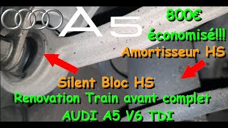 💪AUDI RENOVATION TRAIN AVANT COMPLETE CHANGER SILENT BLOC SANS PRESSE 👍AMORTISSEUR AVANT FACILEMENT [upl. by Sualk450]