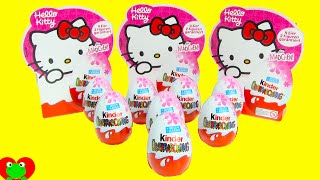 Hello Kitty Kinder Surprise Eggs [upl. by Strain]