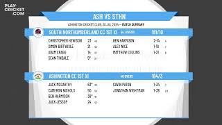 Ashington CC 1st XI v South Northumberland CC 1st XI [upl. by Einitsed813]