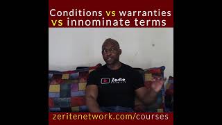 The difference between Conditions warranties innominate terms [upl. by Canica]