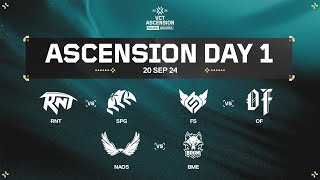 RNT vs SPG  FS vs OF  NAOS vs BME  VCT 어센션 퍼시픽  Day 1 [upl. by Doti]