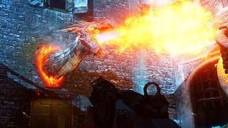 ZOMBIE EATING DRAGON Der Eisendrache New Zombies Map Gameplay [upl. by Musette]