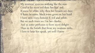 William Shakespeare  Sonnet 130 audio with text [upl. by Anetta]