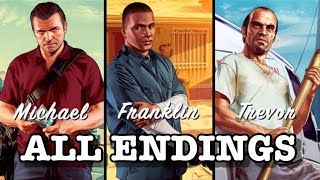 Grand Theft Auto 5  All Endings A B and C [upl. by Baram]