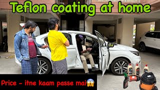 Car coating at home teflonceramicrubbing polishdrycleaningformwash  vlog 86  THREE BROTHERS [upl. by Ethelstan]