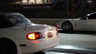 C5 Corvette vs Miata w LS1 Swap  Greer Dragway [upl. by Lundeen]