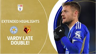 VARDY LATE DOUBLE  Leicester City v Watford extended highlights [upl. by Yatnod]