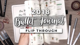 My 2018 Bullet Journal Flip Through  A YEAR IN MY JOURNAL [upl. by Bria545]