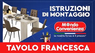 Istruzioni di Montaggio Tavolo Francesca  Mondo Convenienza [upl. by Yrome]