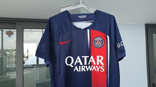 🇲🇫PSG 2324🇲🇫 Review áo bóng đá CLB ParisSaint Germain mùa mới hàng Thái nét căng [upl. by Konopka]