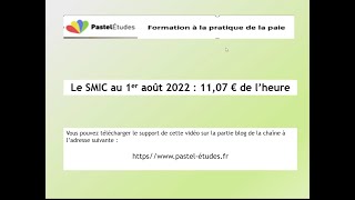 Le SMIC au 1er août 2022 [upl. by Niletak452]