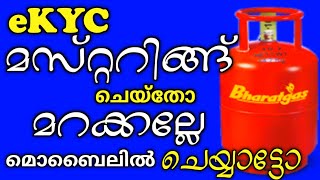 eKYC LPG Gas  സ്വന്തമായി ചെയ്യാം ഇനി ഗ്യാസ് സിലിണ്ടർ മസ്റ്ററിങ്  Bharat Gas eKYC [upl. by Beaner]