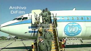 Regresa el Boeing 707 de la Fuerza Aerea Argentina del Golfo Persico 1991 [upl. by Lyris]