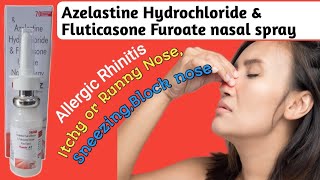 Azelastine Hydrochloride amp Fluticasone Furoate nasal spray Use How to apply Side Effects In Hindi [upl. by Anirbac38]