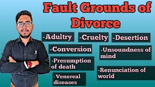 Grounds of divorce all fault grounds of divorcesection 13 of HMA1955 lawwithtwins [upl. by Lanfri665]