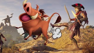 Assassins Creed Odyssey  Fighting a Legendary Animal That Farts [upl. by Melleta]