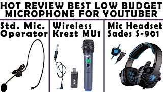 Review amp Test Microphone Mic Operator VS Krezt MU1 VS Sades S901 VS Homic HM306 [upl. by Hufnagel187]