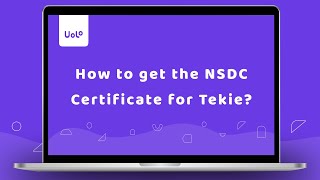 How to register for an NSDC certificate for Tekie from UOLO Tamil Version [upl. by Anerual680]