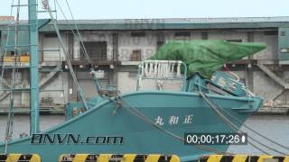 5122011 Kushiro Japan Whaling Ships BRoll [upl. by Ciro]